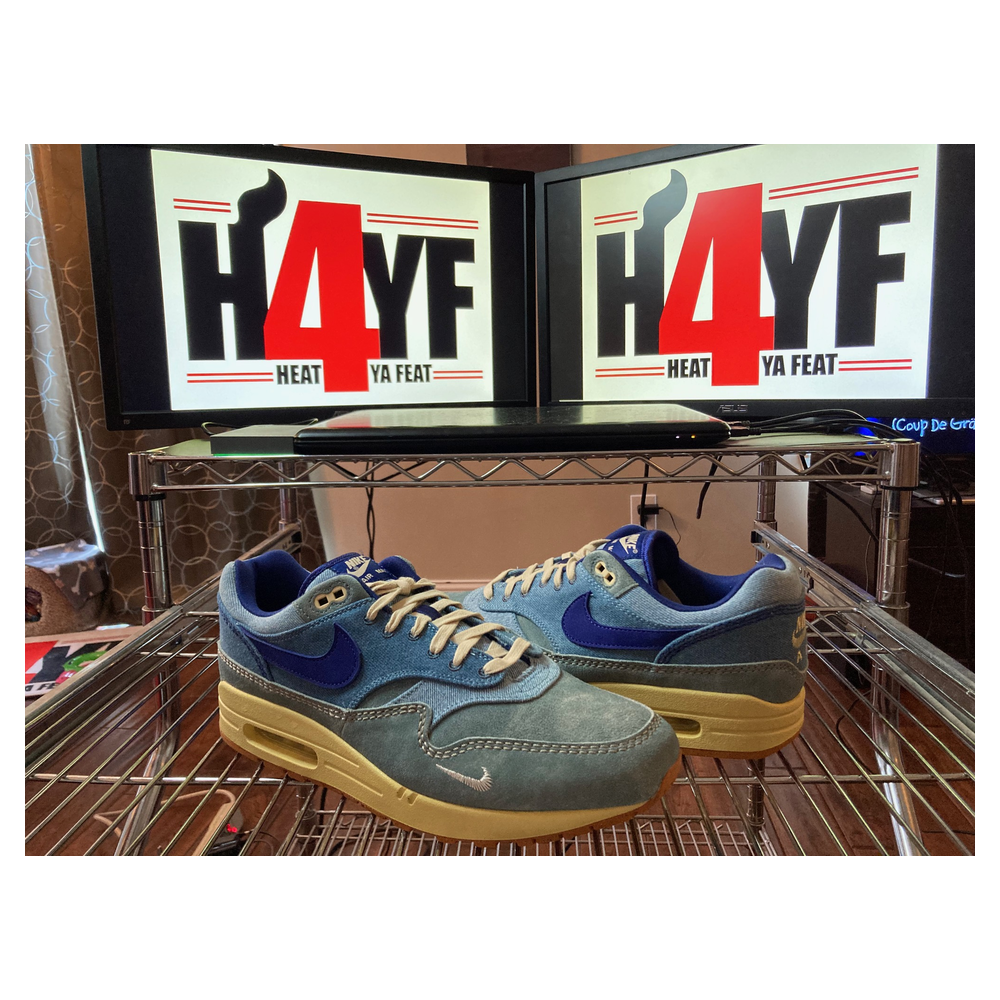 Nike Air Max 1 “Dirty Denim” — Mineral Slate/Deep Royal Blue-Lemon Wash (DV3050-300)
