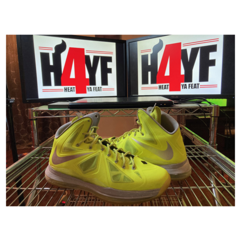 Nike LeBron X — Volt/Wolf Grey-Pure Platinum (541100-700)