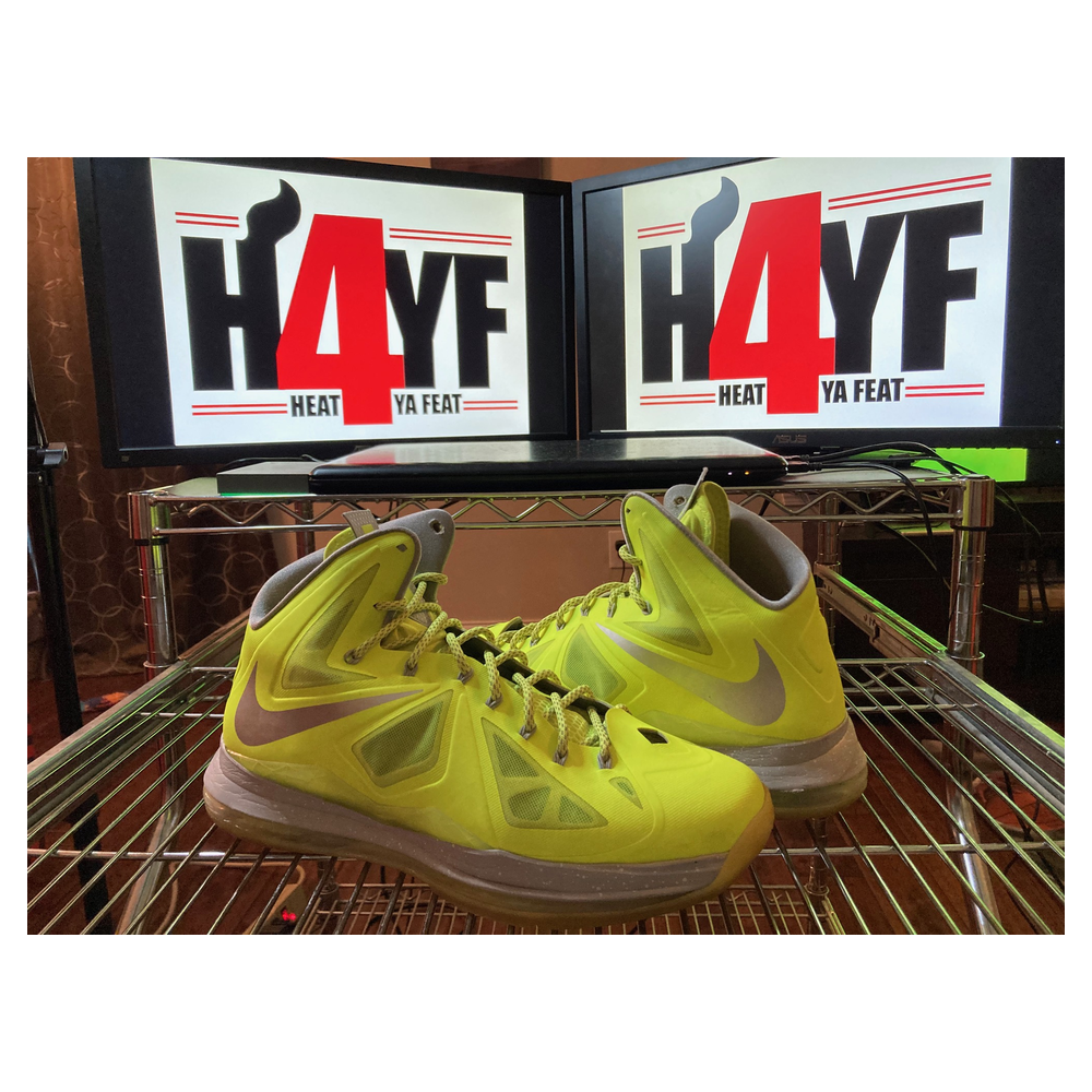 Nike LeBron X — Volt/Wolf Grey-Pure Platinum (541100-700)