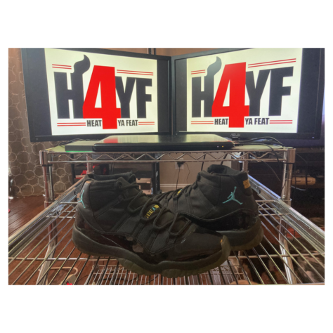 Air Jordan 11 "Gamma” — Black/Gamma Blue-Varsity Maize (378037-006)