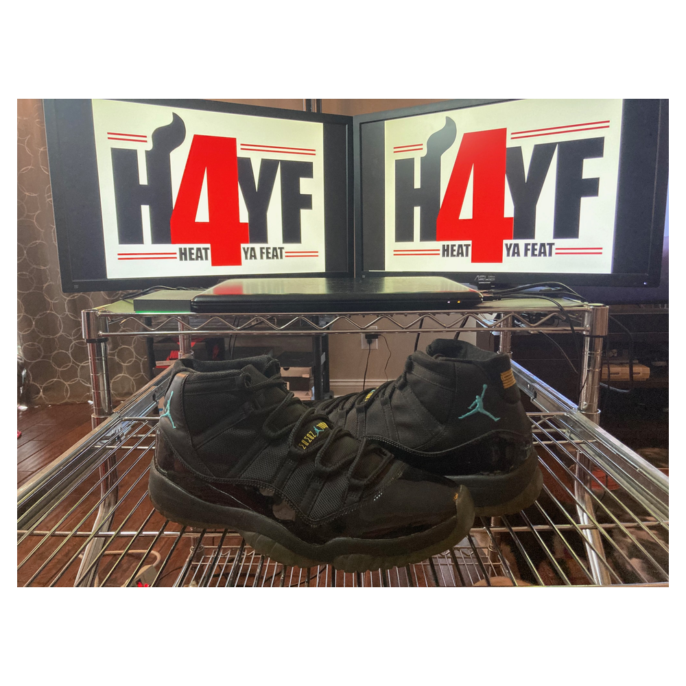 Air Jordan 11 "Gamma” — Black/Gamma Blue-Varsity Maize (378037-006)