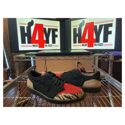 SoleFly x Air Jordan 1 Low — Black/Sport Red-Desert-Gum Medium Brown (DN3400-001)