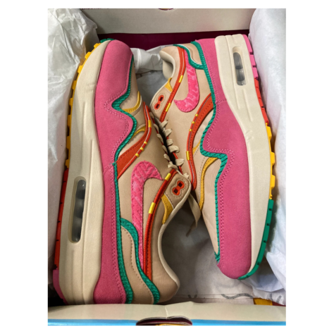 Nike Air Max 1 “Familia” — Hemp/Pinksicle-Sanddrift (FN0598-200)