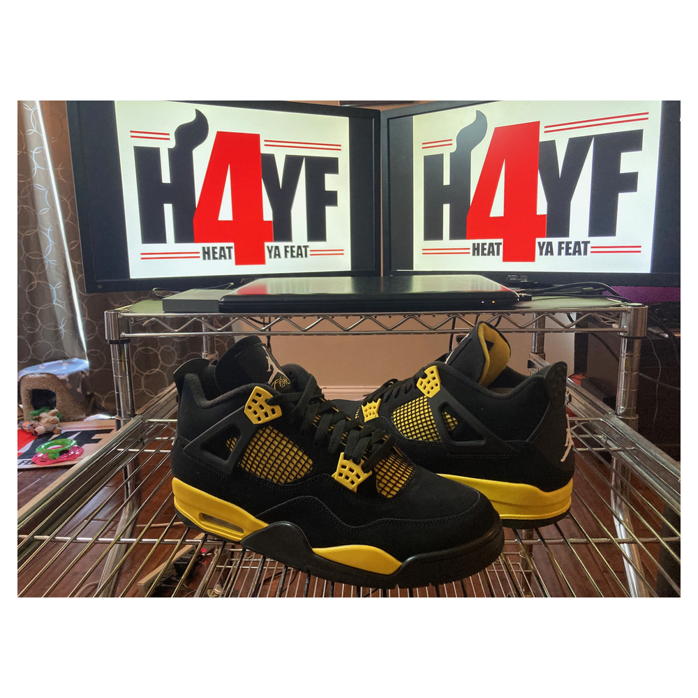 Air Jordan 4 “Thunder” — Black/Tour Yellow (DH6927-017)