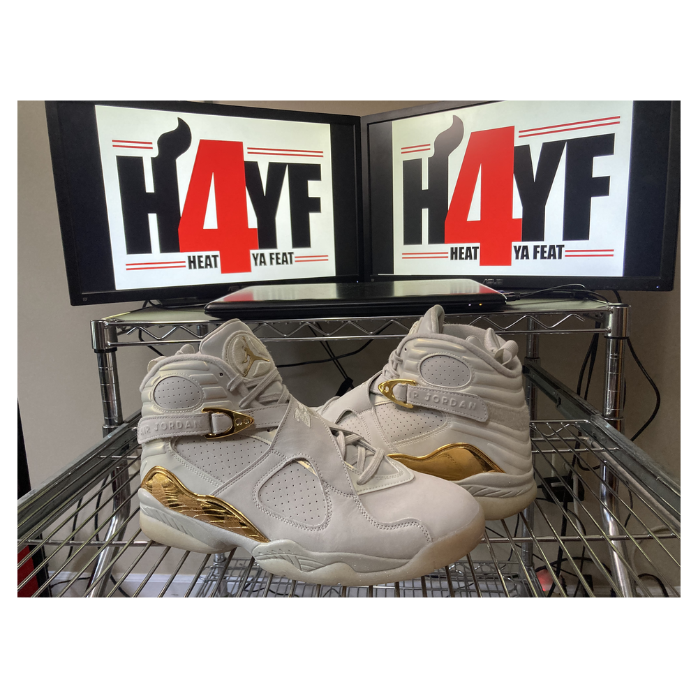 Air Jordan 8 “Champagne” — Light Bone/Metallic Gold-White (832821-030)