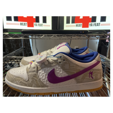 Rayssa Leal x Nike SB Dunk Low — Pure Platinum/Deep Royal Blue-Vivid Purple-White-Gum Yellow (FZ5251-001)