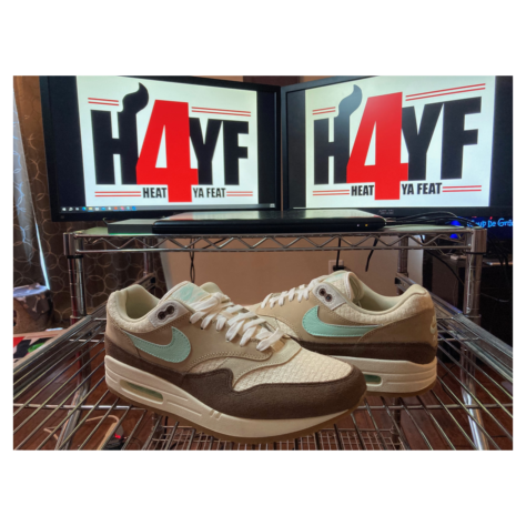 Nike Air Max 1 “Crepe Hemp” — Medium Brown/Mint Foam-Mushroom-Muslin (FD5088-200)