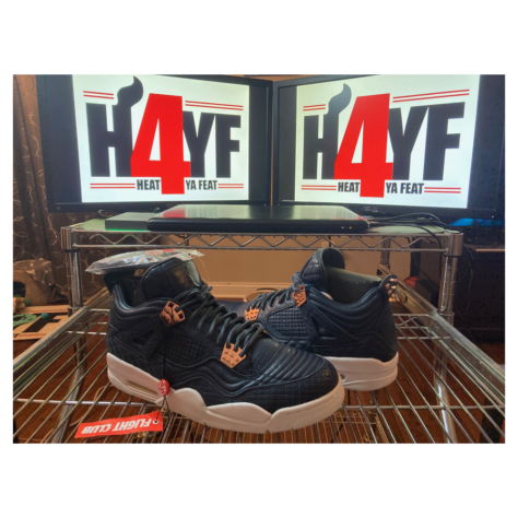 Air Jordan Retro 4 PRM “Obsidian” — Obsidian/Obsidian-White (819139-402)