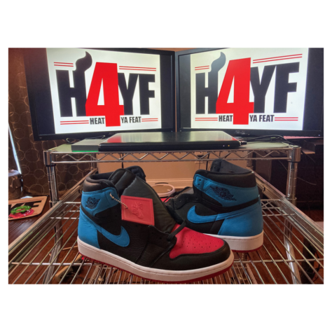 Air Jordan 1 High OG WMNS “UNC To Chicago” — Black/Dark Powder Blue-Gym Red (CD0461-046)