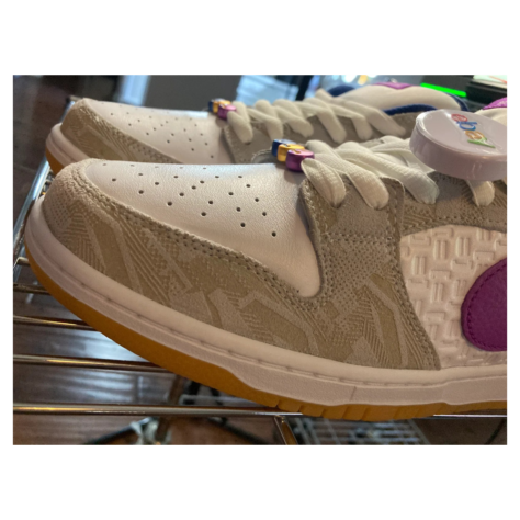 Rayssa Leal x Nike SB Dunk Low — Pure Platinum/Deep Royal Blue-Vivid Purple-White-Gum Yellow (FZ5251-001)