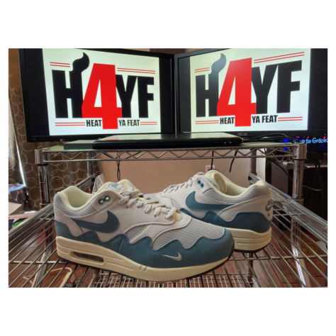Patta x Nike Air Max 1 “Aqua Noise” — Metallic Silver/Noise Aqua-Pure Platinum (DH1348-004)