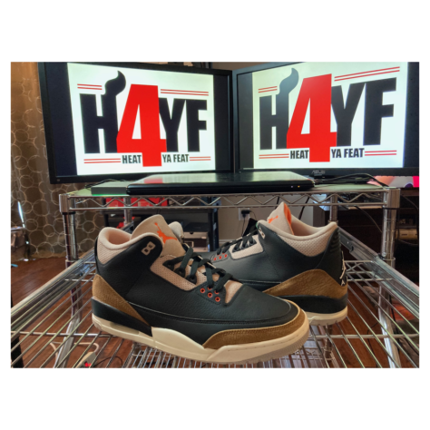 Air Jordan 3 “Desert Elephant” — Black/Rush Orange-Fossil Stone-Sail (CT8532-008)