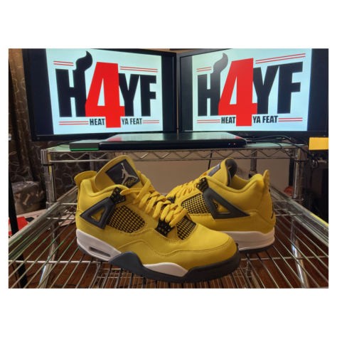 Air Jordan 4 “Lightning” — Tour Yellow/White-Dark Blue Grey (CT8527-700)