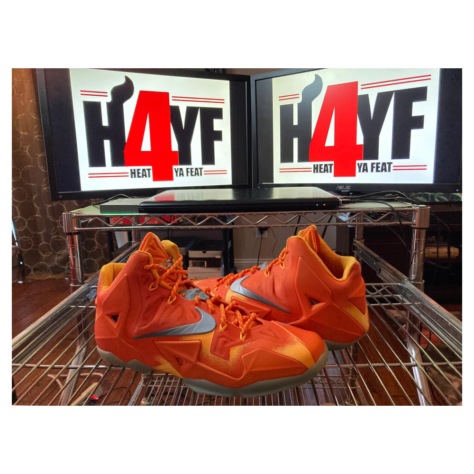 Nike LeBron 11 "Forging Iron" — Urban Orange/Light Armory Blue-Laser Orange (626376-800)