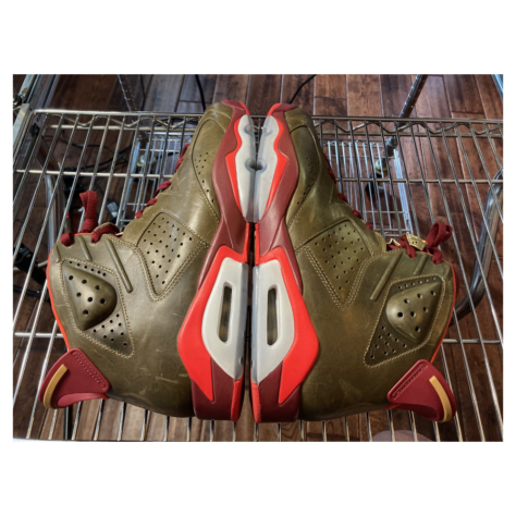 Air Jordan 6 “Cigar” — Raw Umber/Team Red-Metallic Gold-Challenge Red (384664 250)